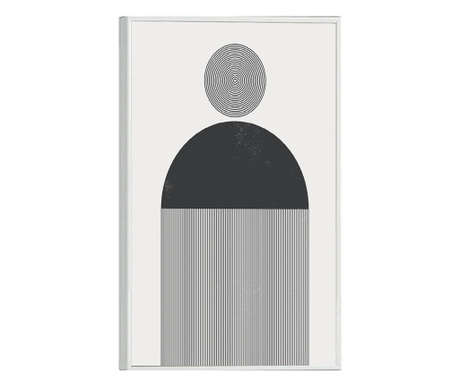 Keretezett poszterek, Sfera Alb Negru, 42 x 30 cm, Fehér keret