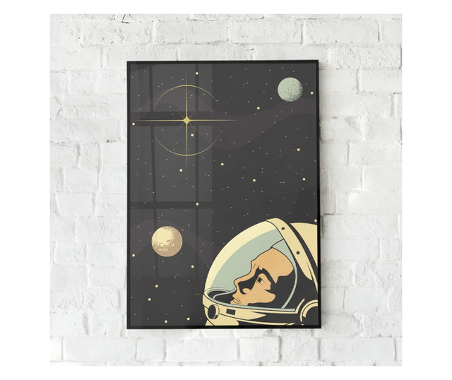 Plakat w ramce, Space Cartoon, 50x 70 cm, czarna ramka