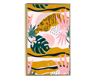 Uokvireni Plakati, Tiger Pattern, 42 x 30 cm, Zlatni okvir