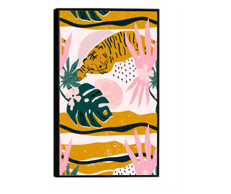 Uokvireni Plakati, Tiger Pattern, 80x60 cm, Crni okvir