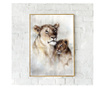Uokvireni Plakati, Tigers Drawing, 80x60 cm, Zlatni okvir