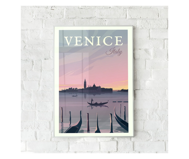 Uokvireni Plakati, Venice Lake, 60x40 cm, Bijeli okvir