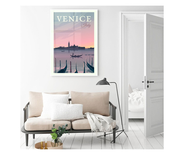 Uokvireni Plakati, Venice Lake, 60x40 cm, Bijeli okvir
