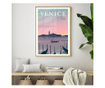 Plakat w ramce, Venice Lake, 21 x 30 cm, złota rama