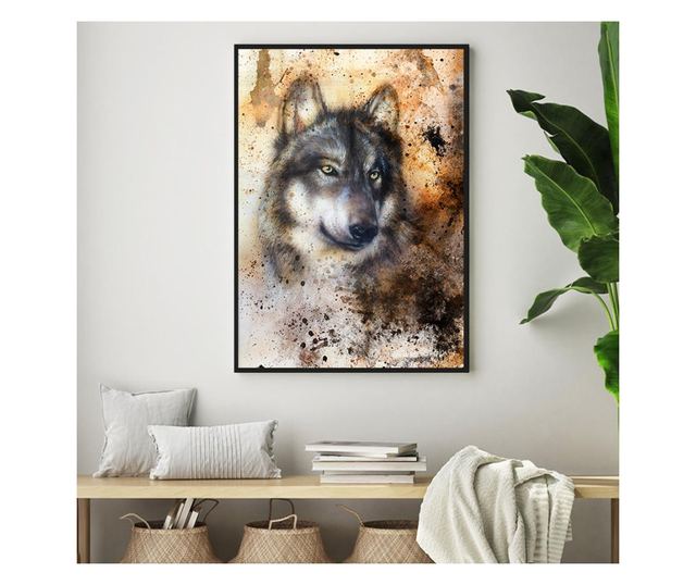Uokvireni Plakati, Vintage Dog, 42 x 30 cm, Crni okvir