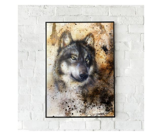 Uokvireni Plakati, Vintage Dog, 42 x 30 cm, Crni okvir