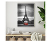 Plakat w ramce, Vintage Eiffel, 80x60 cm, biała ramka