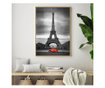 Plakat w ramce, Vintage Eiffel, 42 x 30 cm, złota rama