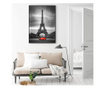 Plakat w ramce, Vintage Eiffel, 60x40 cm, czarna ramka