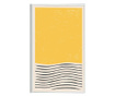 Plakat w ramce, Wave Lines Pattern, 80x60 cm, biała ramka