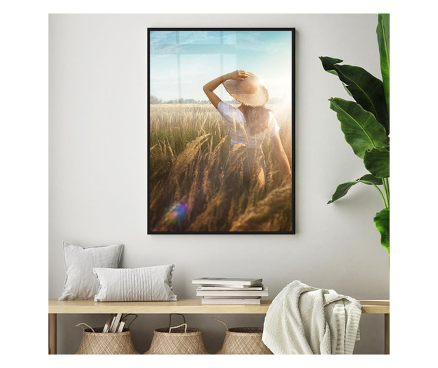 Plakat w ramce, Wheat Field, 80x60 cm, czarna ramka