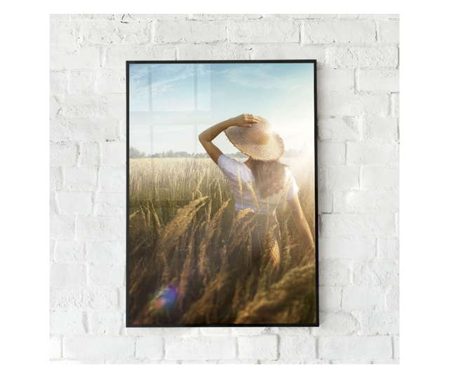 Plakat w ramce, Wheat Field, 80x60 cm, czarna ramka