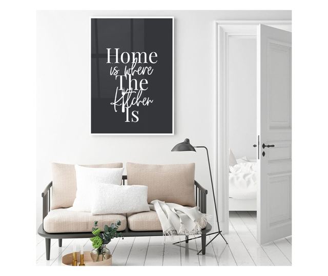 Keretezett poszterek, Where Is Home, 80x60 cm, Fehér keret