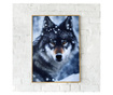 Plakat w ramce, Winter Forest Wolf, 50x 70 cm, złota rama