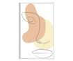 Plakat w ramce, Woman Face Line Art, 21 x 30 cm, biała ramka
