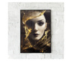 Plakat w ramce, Woman With Liquid Gold, 80x60 cm, czarna ramka
