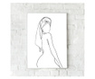 Plakat w ramce, Woman with Towel, 80x60 cm, biała ramka