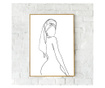 Plakat w ramce, Woman with Towel, 42 x 30 cm, złota rama