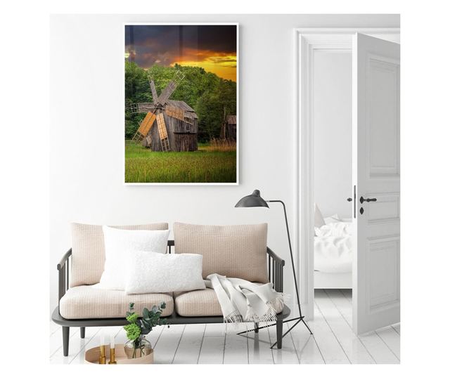 Uokvireni Plakati, Wood Windmills, 50x 70 cm, Bijeli okvir