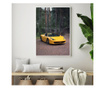 Plakat w ramce, Yellow Ferrari, 80x60 cm, biała ramka