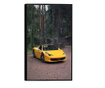 Plakat w ramce, Yellow Ferrari, 80x60 cm, czarna ramka