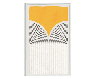 Plakat w ramce, Yellow Lines, 21 x 30 cm, biała ramka