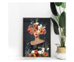Plakat w ramce, Young Woman With Flower, 60x40 cm, złota rama