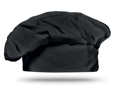 Готварска шапка Chef, памучна, Ø19X18см, Черен