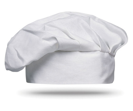 Готварска шапка Chef, памучна, Ø19X18см, Бял