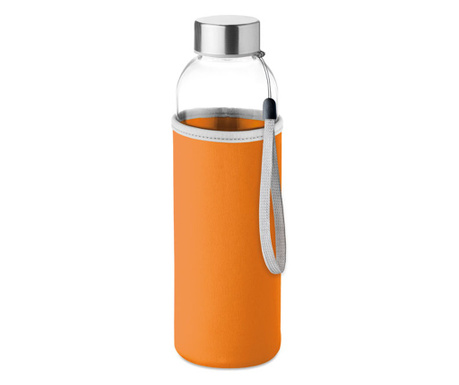 Бутилка за вода Fresher, С калъф, 500мл., Оранжев