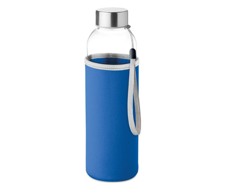 Бутилка за вода Fresher, С калъф, 500мл., Кралско синьо
