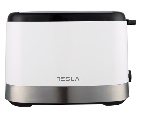 Тостер за хляб Tesla TS300BWX, 800W, 7 степени, За две филийки, Центриране, Размразяване, Бял