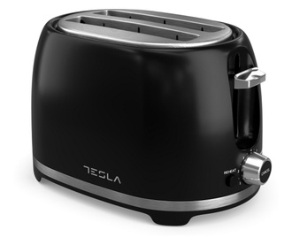 Тостер за хляб Tesla TS200BX, 850W, 7 степени, За две филийки, Центриране, Размразяване, Черен