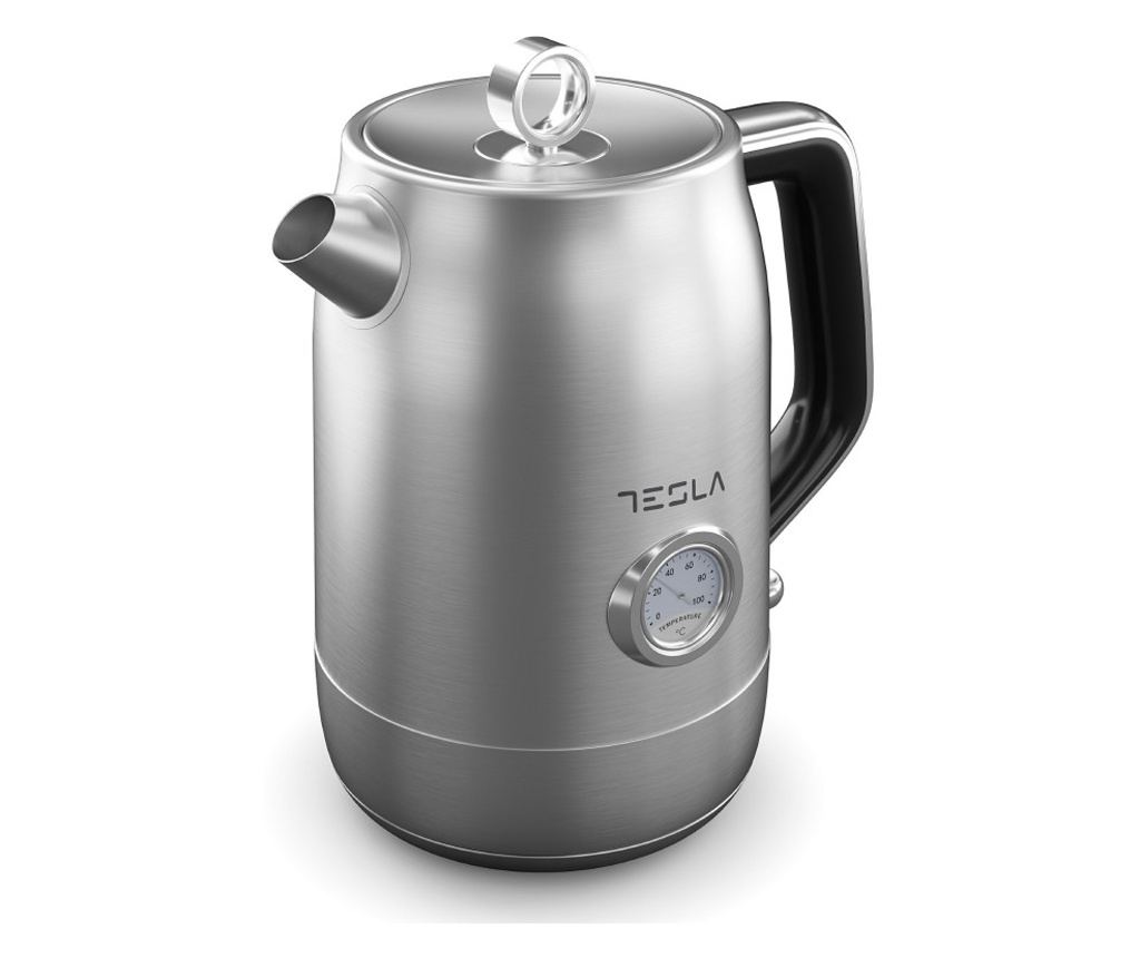 Fierbător electric Tesla KT500X, 2200W, 1,7 litri, Încălzitor ascuns, tehnologie STRIX, Argintiu - 2