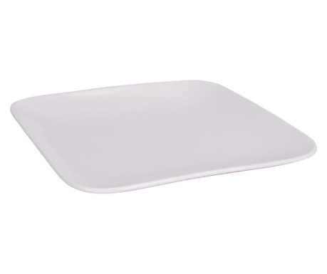Siaki Collection téglalap alakú tányér, porcelán, 18x17,9x2,1 cm, fehér
