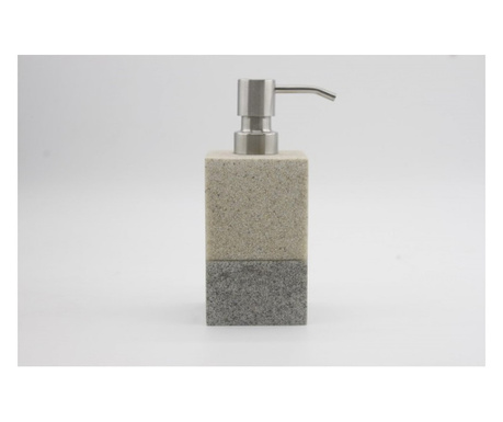 Дозатор за течен сапун Inter Ceramic Миа ICCA 55263, Сив/Бежов, Полирезин, За баня