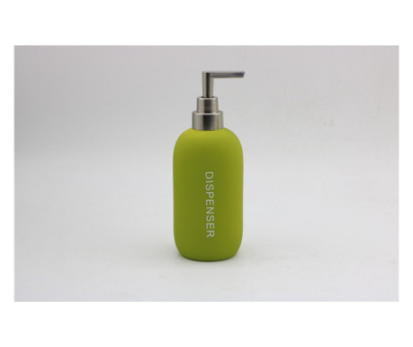 Дозатор за течен сапун Inter Ceramic Ейдън ICCA 58163GR, Зелен, Порцелан с омекотяващо покритие, За баня