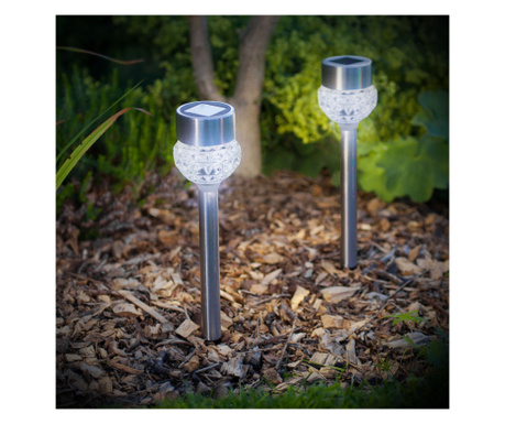 LED соларна лампа за градината, изработена от стъкло