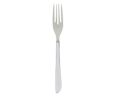 Вилица Tableware, За основно ястие, Бяла дръжка, Стомана, 21 см, Сив