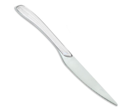 Нож Tableware, Бяла дръжка, Стомана, 24 см, Сив