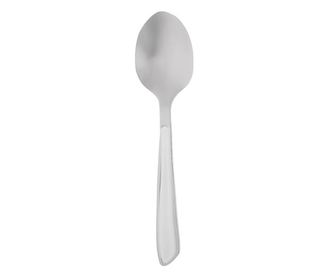 Лъжица Tableware, Десертна, Бяла дръжка, Стомана, 14 см, Сив