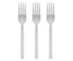 Комплект вилици Tableware, 3 бр, Десертна, Стомана, 14.5x2 см, Сив