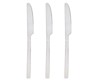 Комплект ножове Tableware, 3 бр, За основно ястие, Стомана, 24x2 см, Сив
