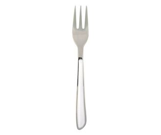 Вилица Tableware, Десертна, Бяла дръжка, Стомана, 14.5 см, Сив