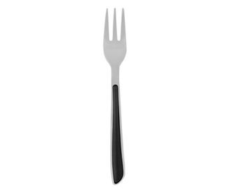 Вилица Tableware, Десертна, Черна дръжка, Стомана, 14.5 см, Сив/Черен