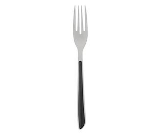 Вилица Tableware, За основно ястие, Черна дръжка, Стомана, 21 см, Сив/Черен