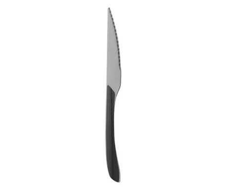 Нож Tableware, Черна дръжка, Стомана, 24 см, Сив/Черен