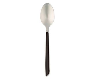 Лъжица Tableware, За основно ястие, Черна дръжка, Стомана, 20 см, Сив/Черен