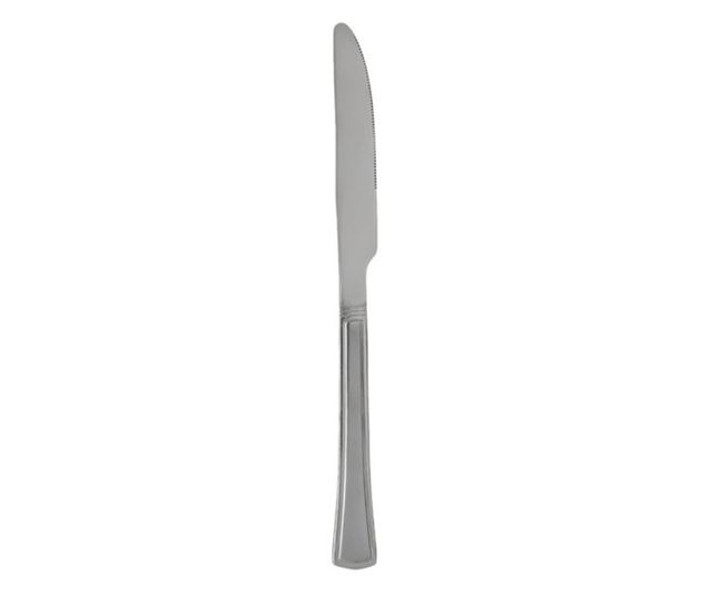 Комплект ножове Tableware, 3 бр, За основно ястие, Релефен дизайн, Стомана, 23 см, Сив