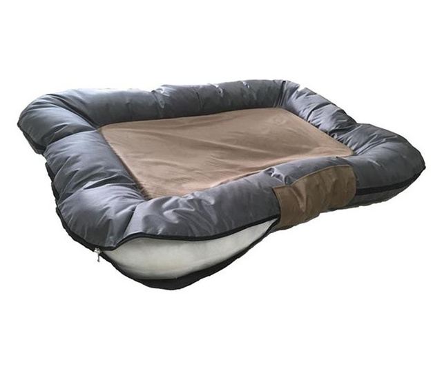 Външно легло за домашни любимци Felis, Непромокаем, 110x80 см, Сив/Кафяв
